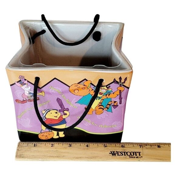 Vintage Disney Winnie the Pooh Hundred Acre Halloween Ceramic Candy Bag Vase - Picture 7 of 8